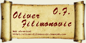 Oliver Filimonović vizit kartica